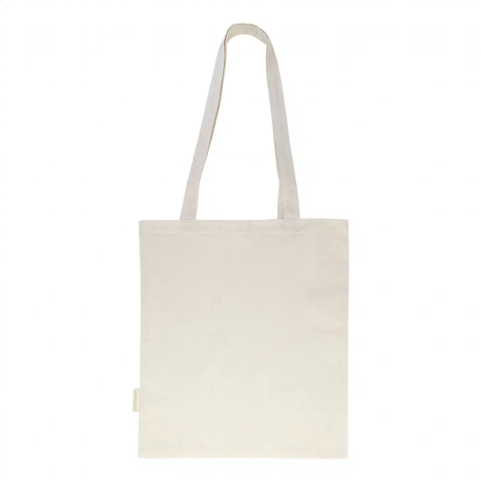 Bavlněná recyklovaná taška BTS06 natural, 140 gr - 37x41 cm, dlouhé ucha